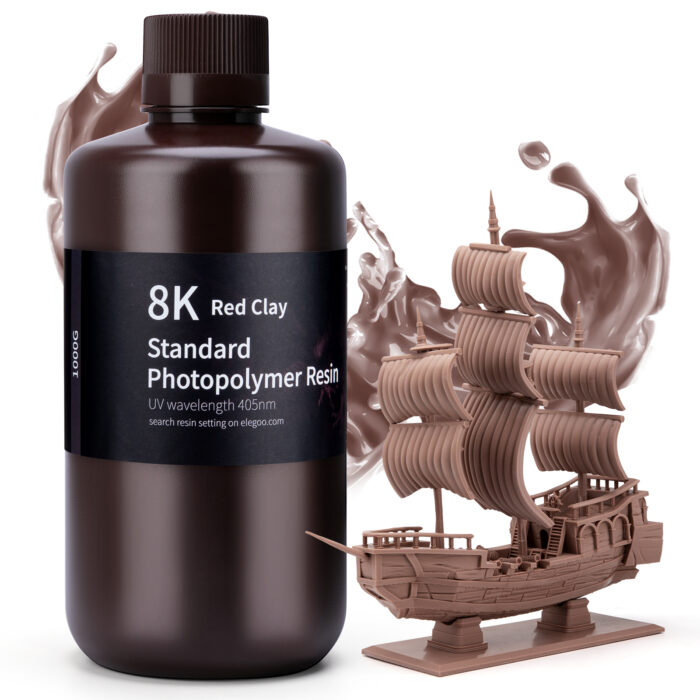 PRECOMMANDE - ELEGOO STANDARD 8K RESIN 1KG RED CLAY – Image 4