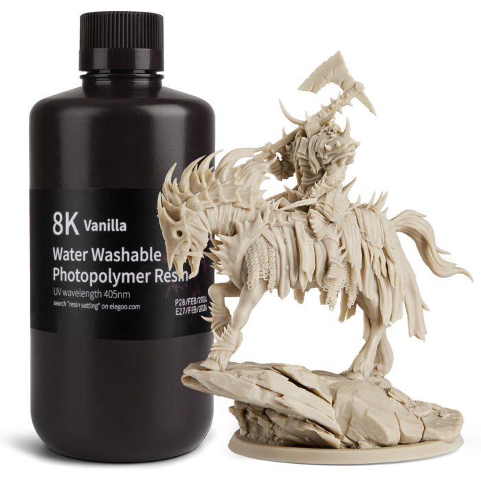 PRECOMMANDE - ELEGOO 8K WATER WASHABLE RESIN 1KG VANILLA – Image 2