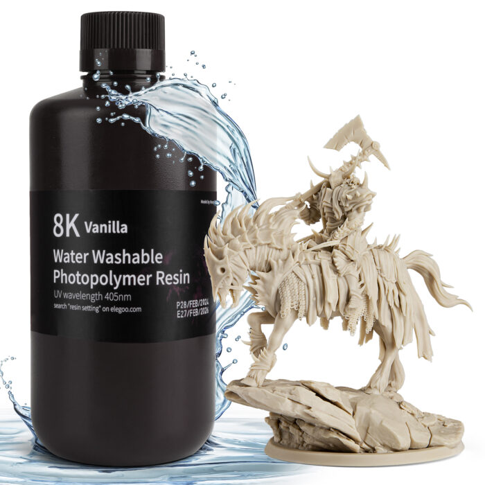 PRECOMMANDE - ELEGOO 8K WATER WASHABLE RESIN 1KG VANILLA